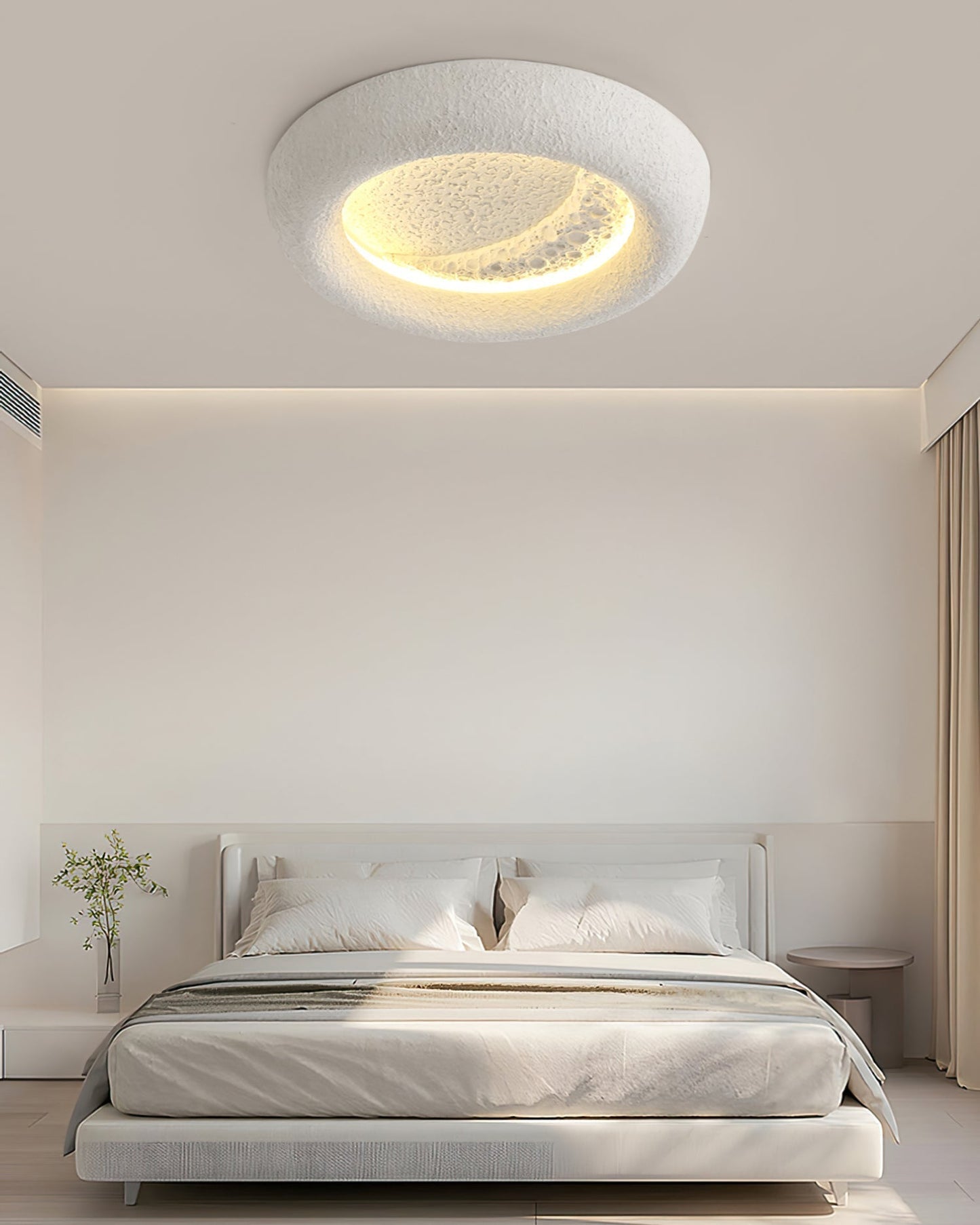 Plafonnier Atmosphérique en Résine | Éclairage Dimmable Inspiré par la Lune