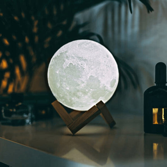 Lampe Lunaire à Contrôle Tactile | Éclairage Ambiant et Serein à Domicile