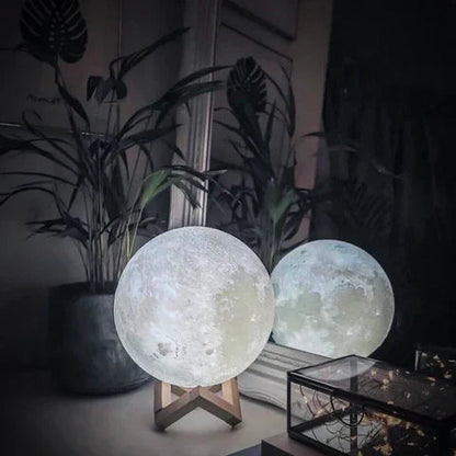 Lampe Lunaire à Contrôle Tactile | Éclairage Ambiant et Serein à Domicile