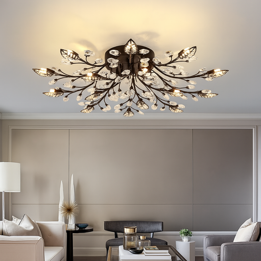 Lampe de Plafond en Cristal Luxe | Élégance et Glamour pour Votre Intérieur