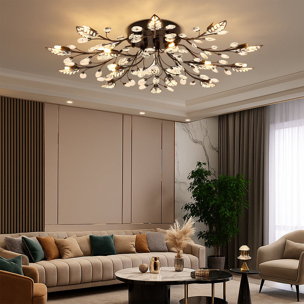 Lampe de Plafond en Cristal Luxe | Élégance et Glamour pour Votre Intérieur
