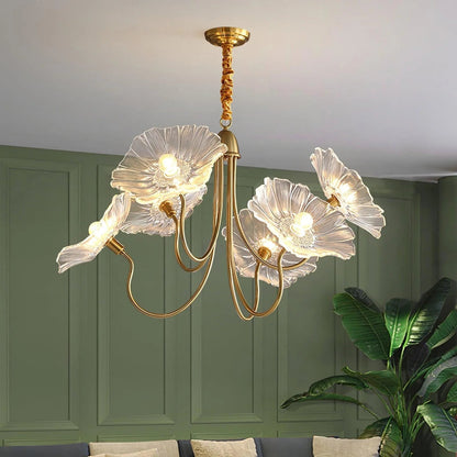 Lustre en Verre Lotus | Élégance Contemporaine et Atmosphère Chaleureuse