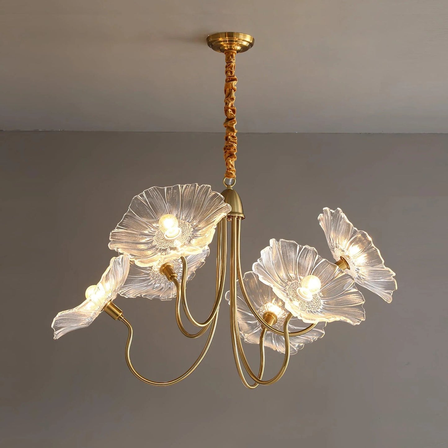Lustre en Verre Lotus | Élégance Contemporaine et Atmosphère Chaleureuse