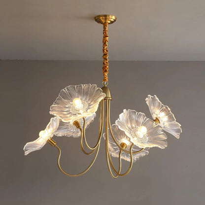 Lustre en Verre Lotus | Élégance Contemporaine et Atmosphère Chaleureuse