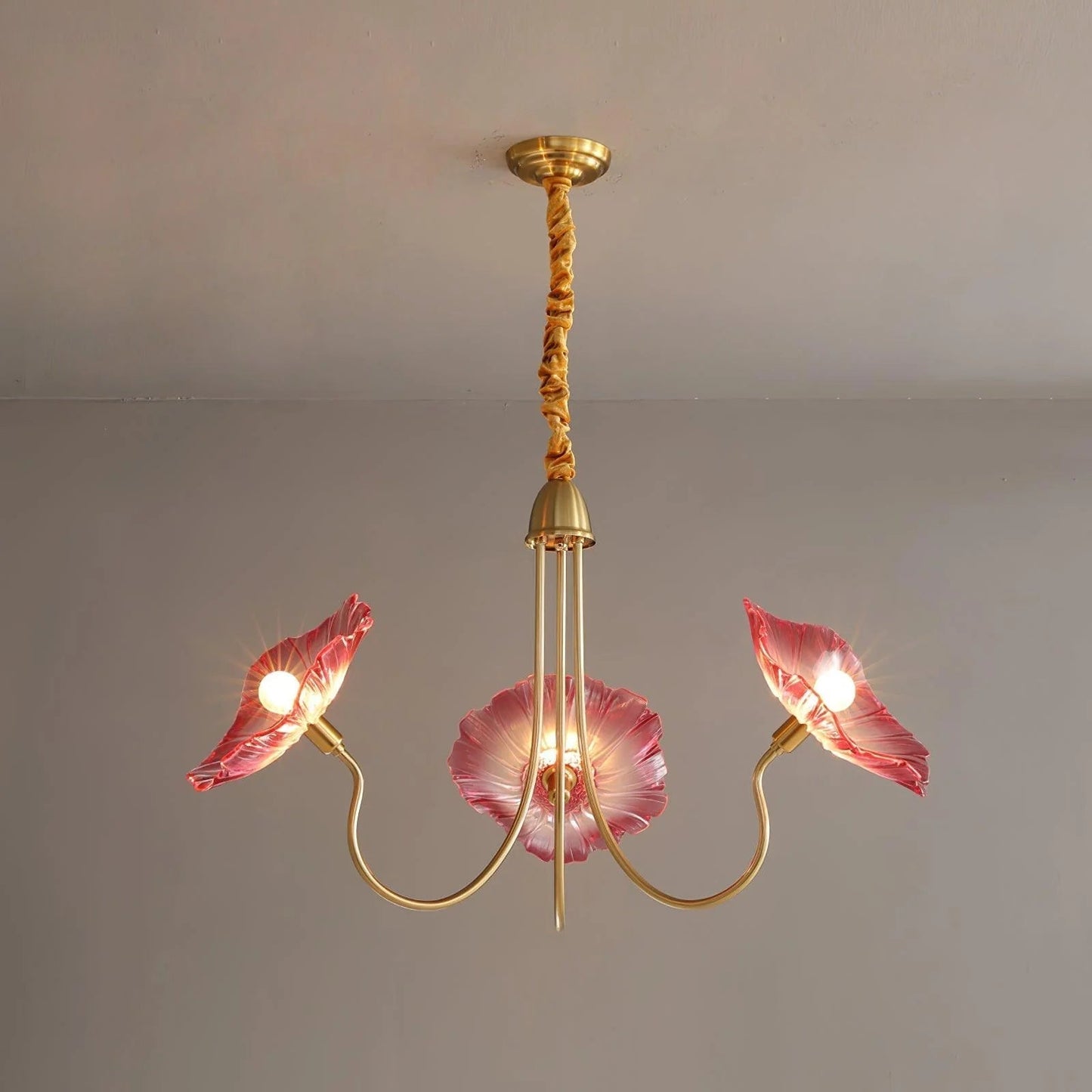 Lustre en Verre Lotus | Élégance Contemporaine et Atmosphère Chaleureuse