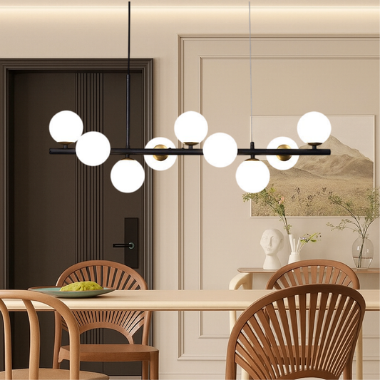Luminaire Suspendu Noir pour Salle à Manger | Design Contemporain et Éclairage Réglable