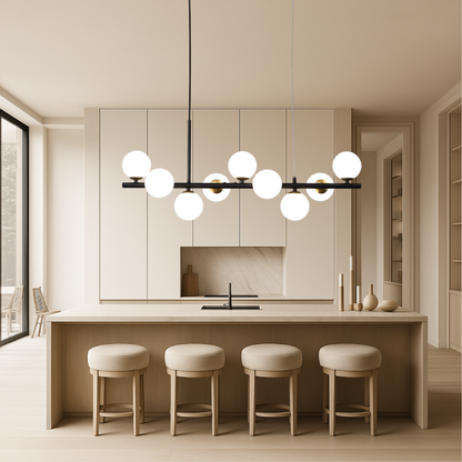 Luminaire Suspendu Noir pour Salle à Manger | Design Contemporain et Éclairage Réglable