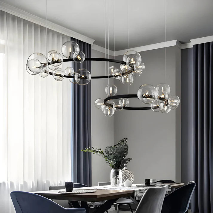 Lustre Anneau Moderne pour Salle à Manger | Éclairage Atmosphérique et Raffiné