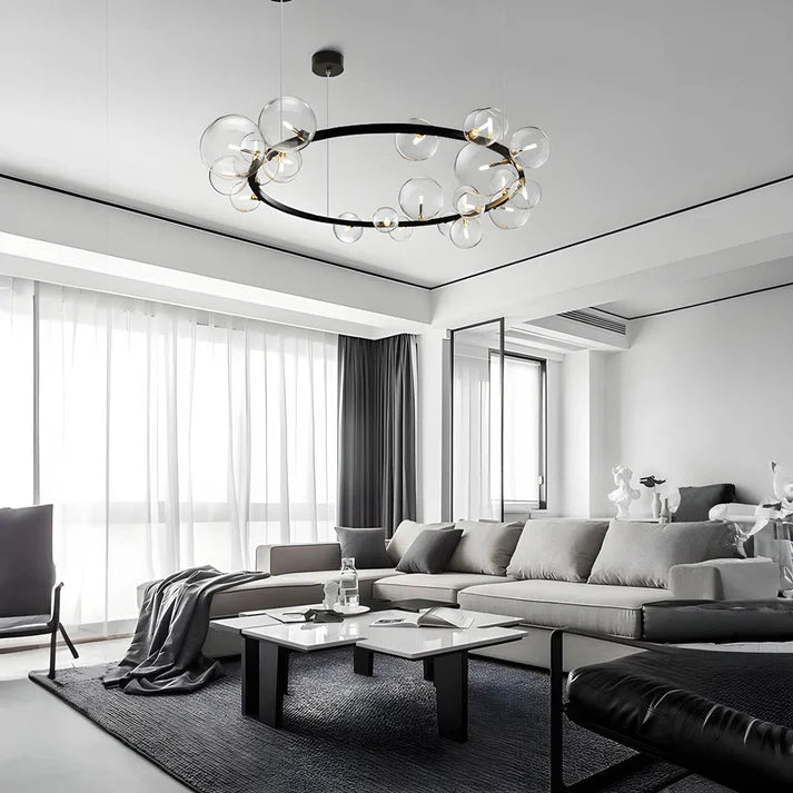 Lustre Anneau Moderne pour Salle à Manger | Éclairage Atmosphérique et Raffiné