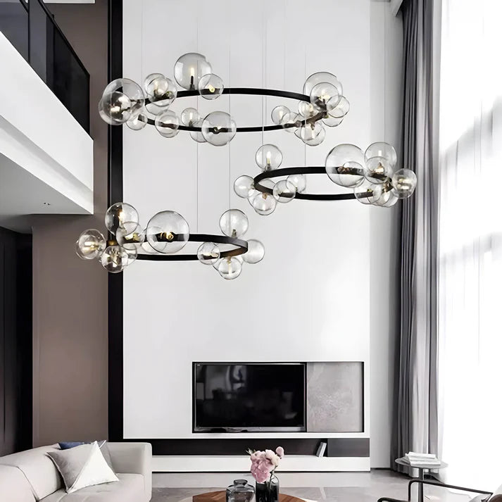 Lustre Anneau Moderne pour Salle à Manger | Éclairage Atmosphérique et Raffiné