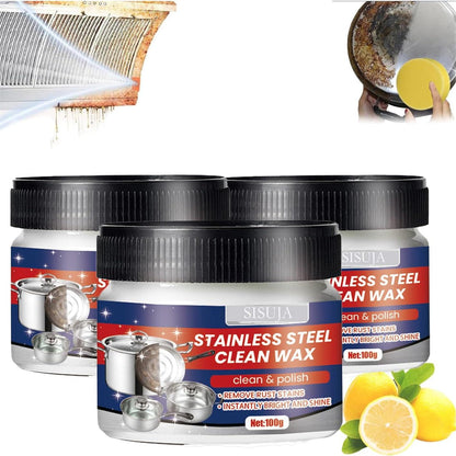 Pâte de Nettoyage Acier Inoxydable | Élimine Taches et Graisse Efficacement