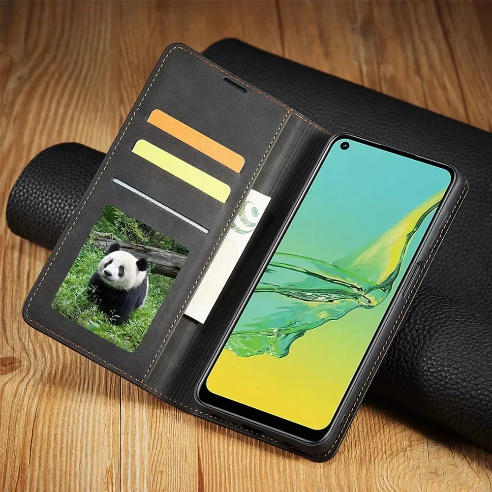 Étui en Cuir Magnétique pour Smartphone | Protection Élégante et Durable