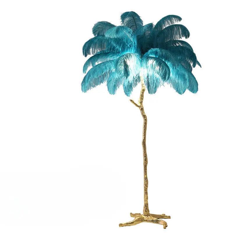 Lampe de Sol Nordique en Plumes | Éclairage Ambiant et Élégant