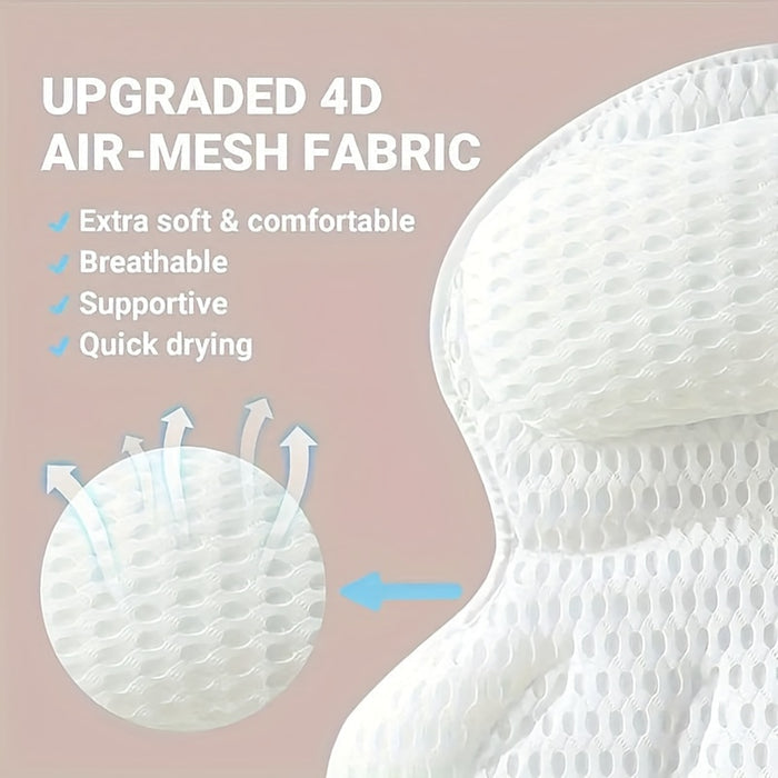 Coussin de Bain Ergonomique | Soutien Relaxant pour Cou et Dos