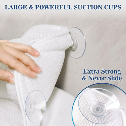 Coussin de Bain Ergonomique | Soutien Relaxant pour Cou et Dos