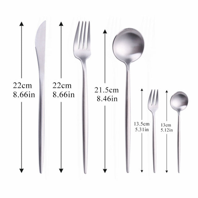 Couverts Modernes en Acier Inoxydable | Design Élégant et Durable pour Dîner