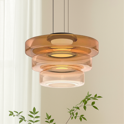 Lampe Suspendue en Verre Danois | Design Bauhaus Élégant et Réglable