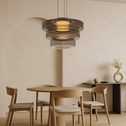 Lampe Suspendue en Verre Danois | Design Bauhaus Élégant et Réglable