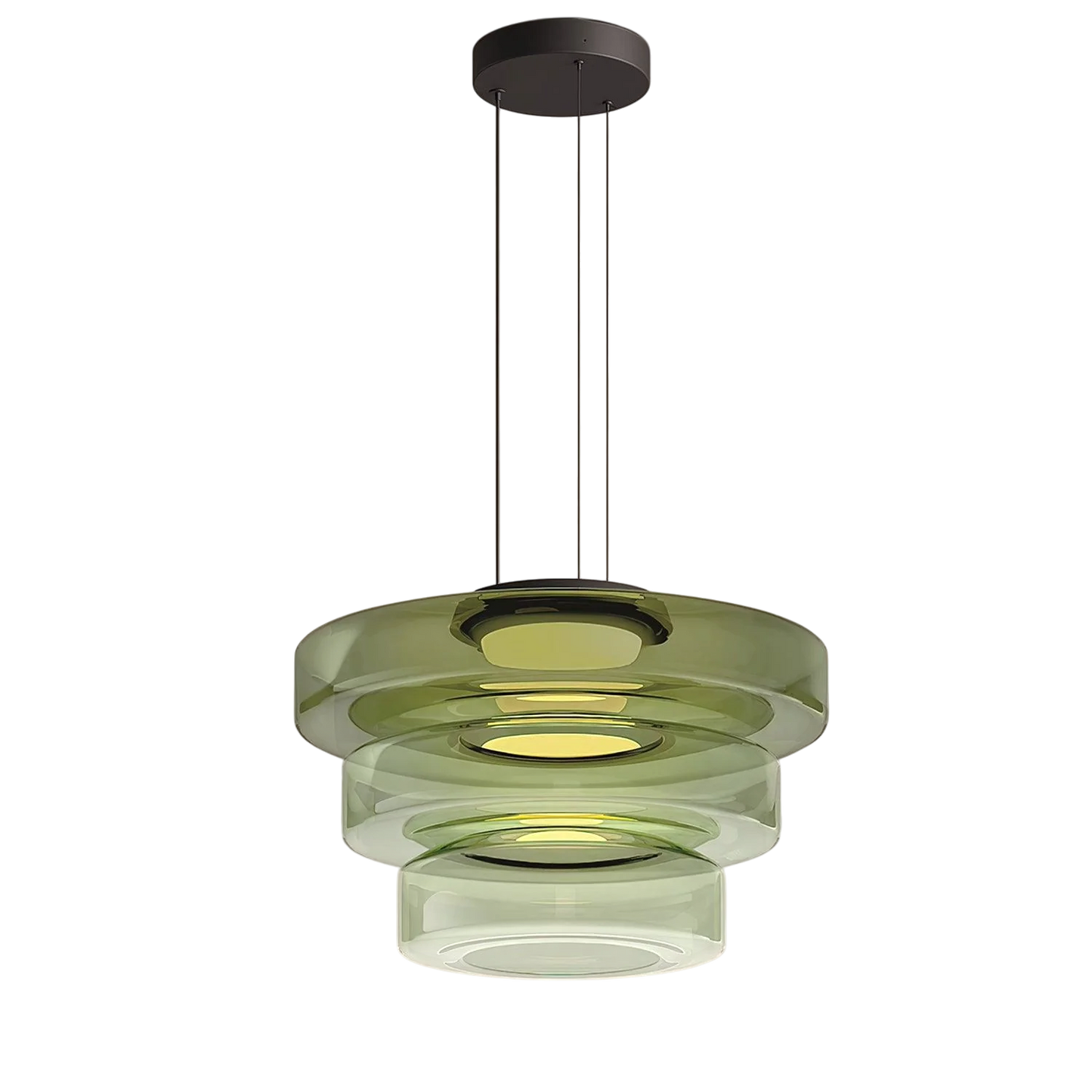 Lampe Suspendue en Verre Danois | Design Bauhaus Élégant et Réglable