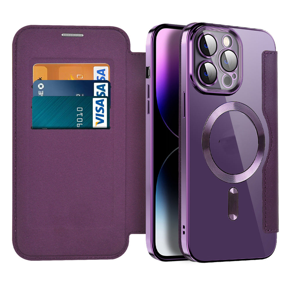Coque en Cuir Magnétique pour iPhone | Protection Élégante et Fonctionnalité Ultime