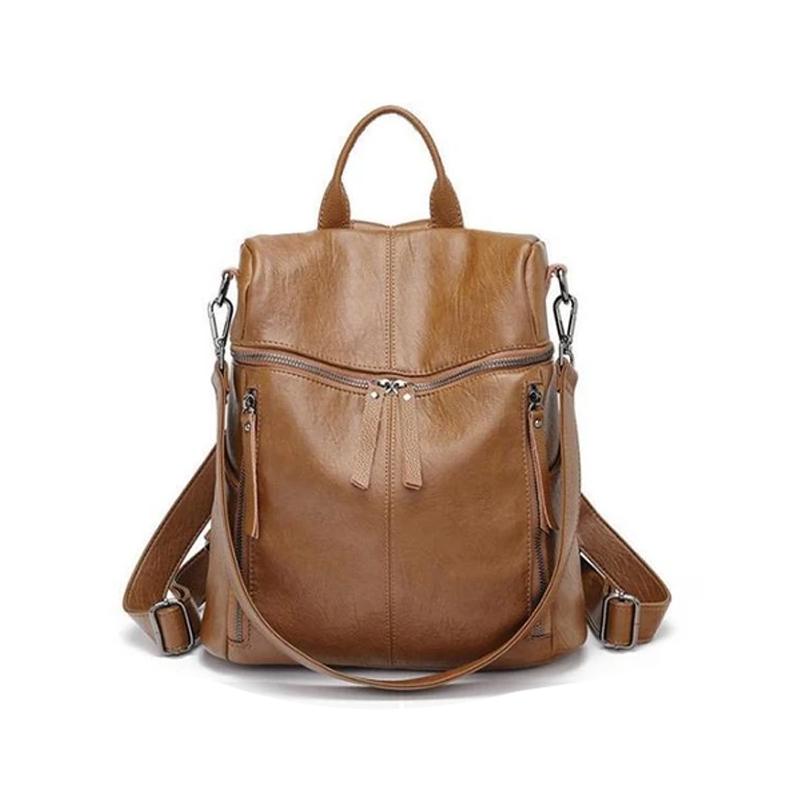 Sac à Dos en Cuir pour Voyage | Compartiments Spacieux et Résistant à l'Eau