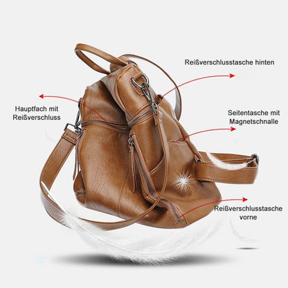 Sac à Dos en Cuir pour Voyage | Compartiments Spacieux et Résistant à l'Eau
