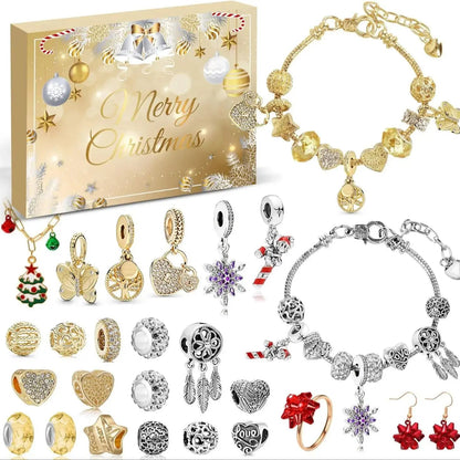 Calendrier de l'Avent Élégant en Or | 24 Surprises Festives et Luxueuses
