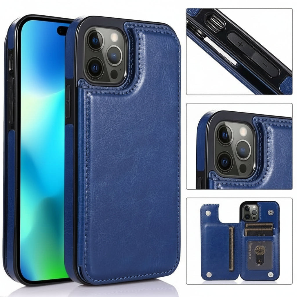 LEDERWALLET - Elegant smartphone case with card slots
