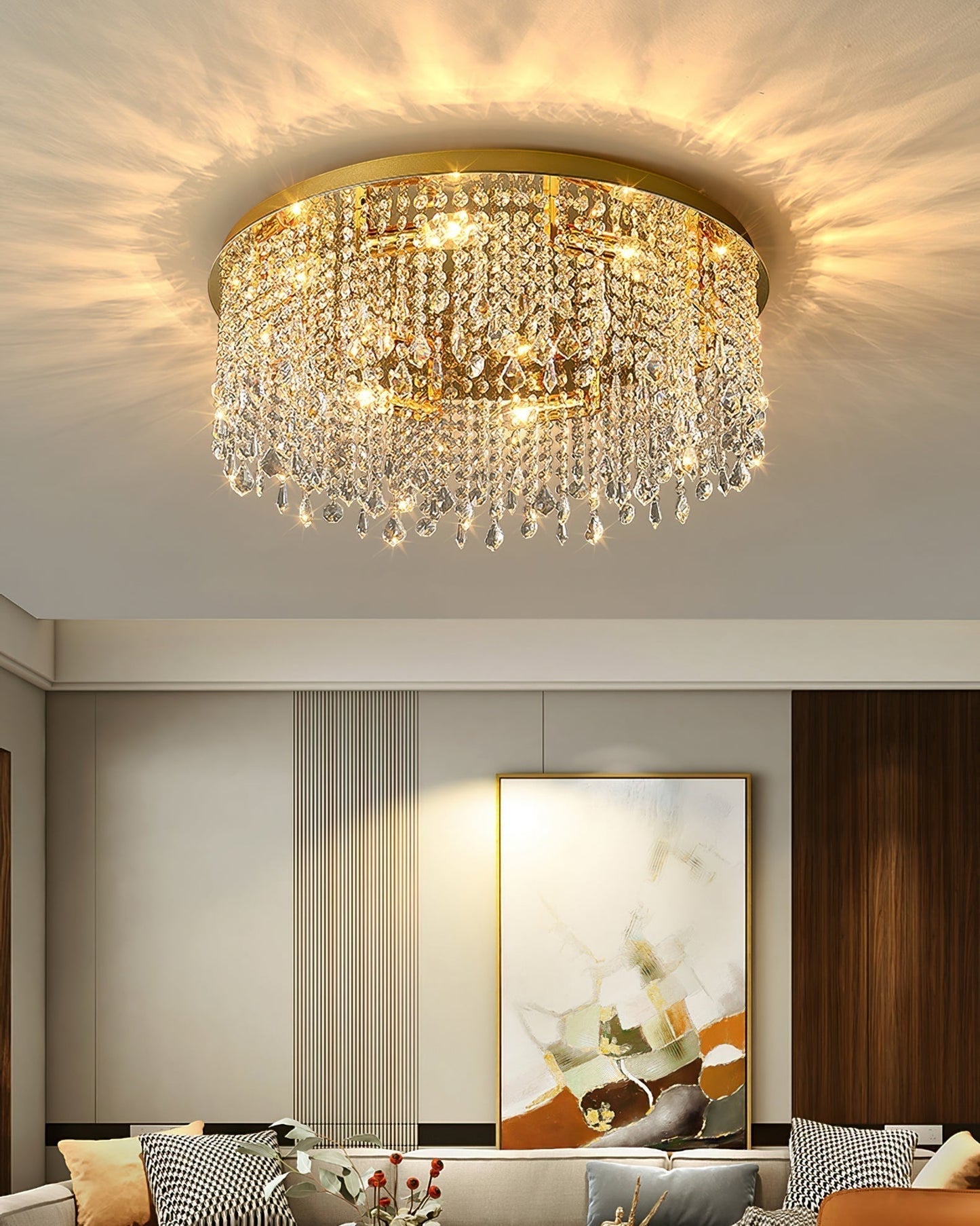 Luminaire de Plafond en Cristal | Élégance et Brillance pour Intérieurs