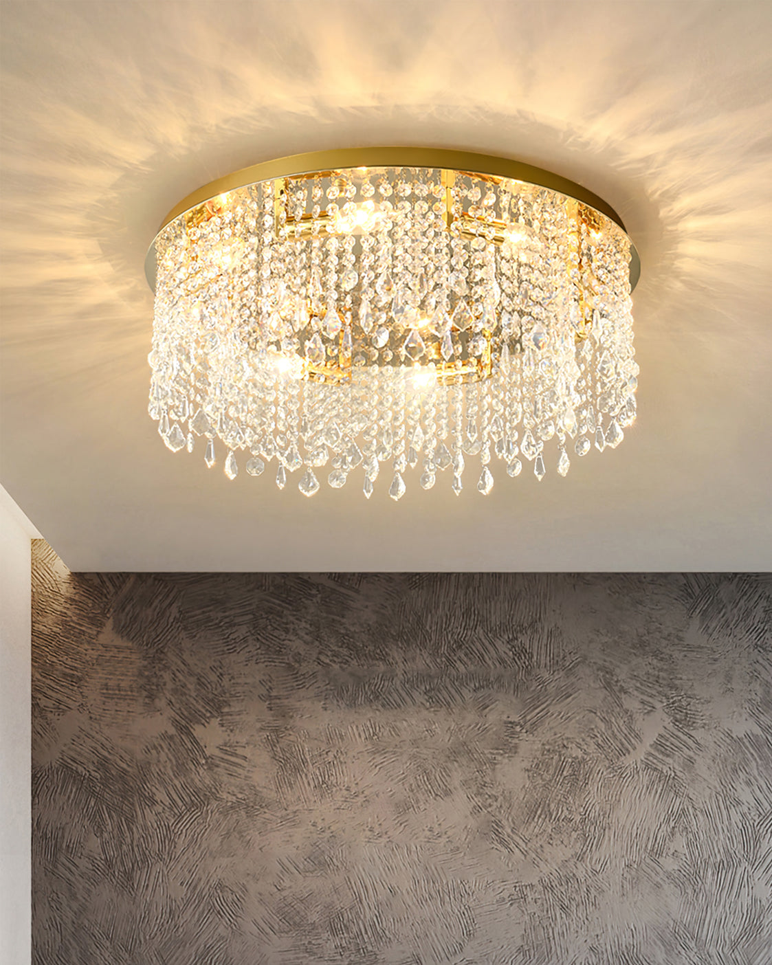 Luminaire de Plafond en Cristal | Élégance et Brillance pour Intérieurs