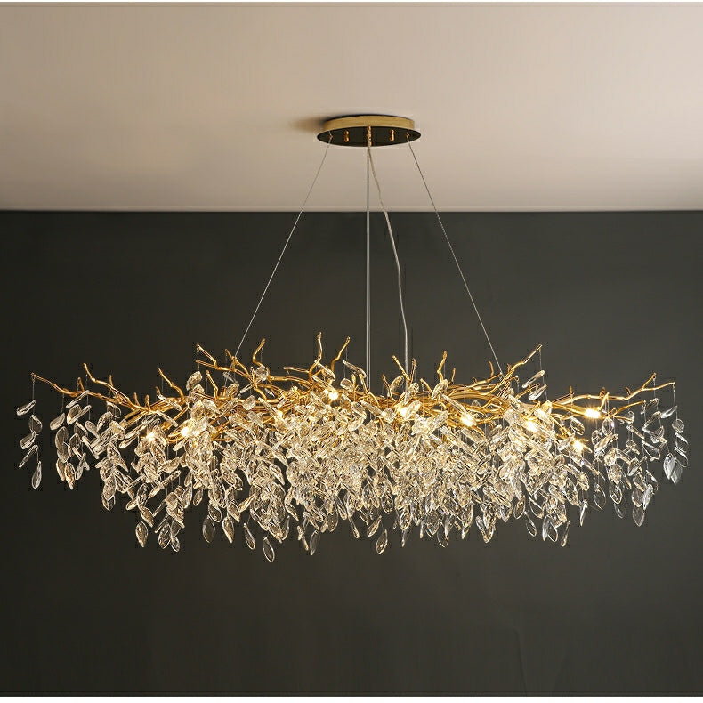 Lustre en Verre Français Élégant | Atmosphère Chaleureuse et Accueillante
