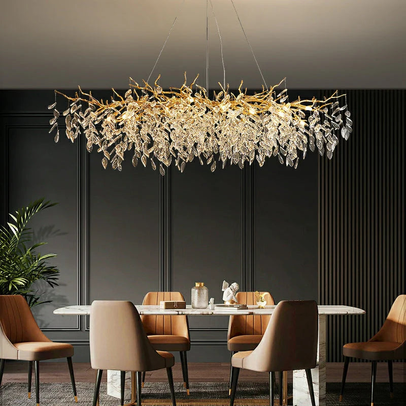 Lustre en Verre Français Élégant | Atmosphère Chaleureuse et Accueillante