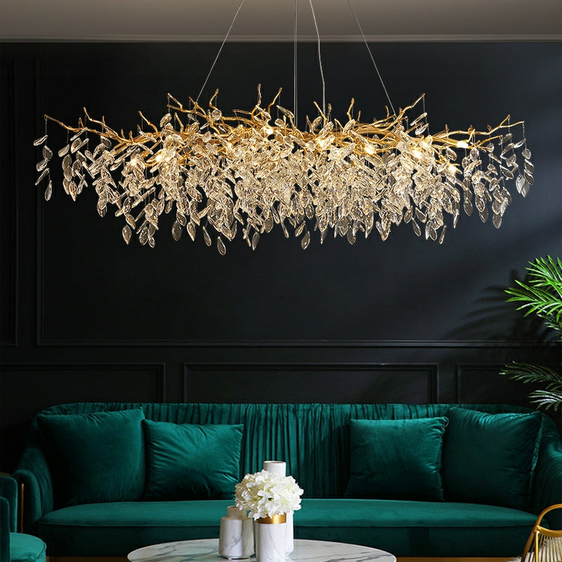 Lustre en Verre Français Élégant | Atmosphère Chaleureuse et Accueillante