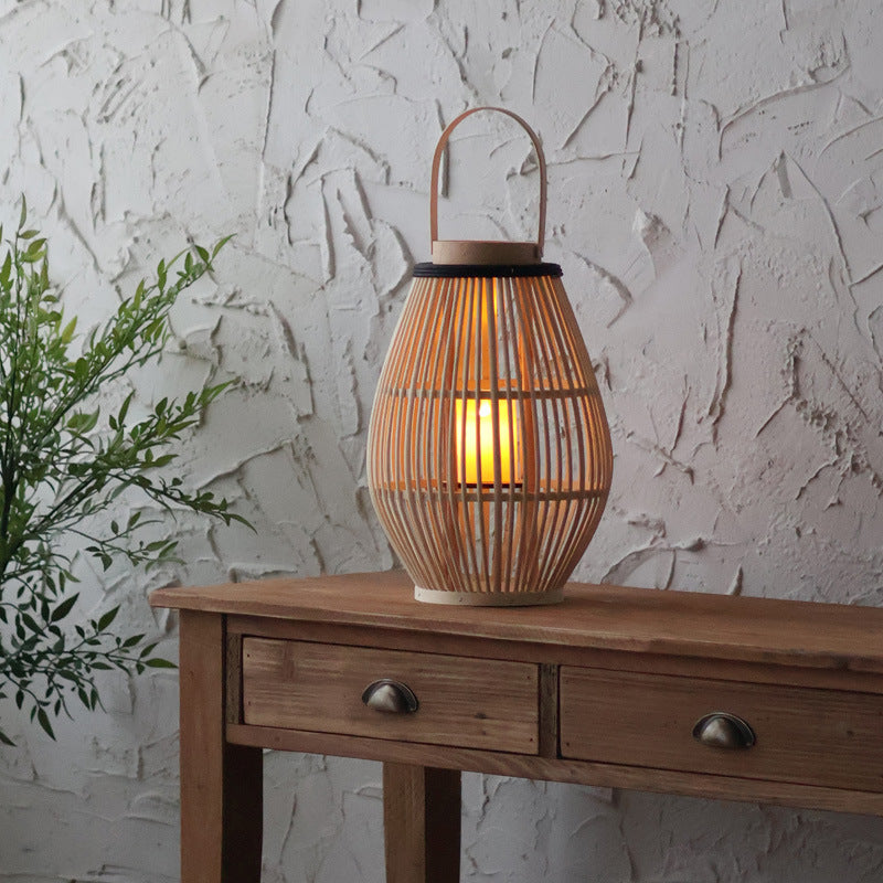 Lampe de Cheminée en Bambou | Design Élégant et Atmosphère Chaleureuse