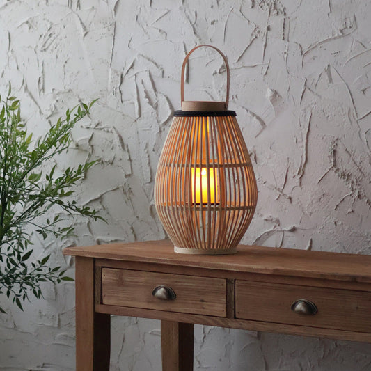 Lampe de Cheminée en Bambou | Design Élégant et Atmosphère Chaleureuse