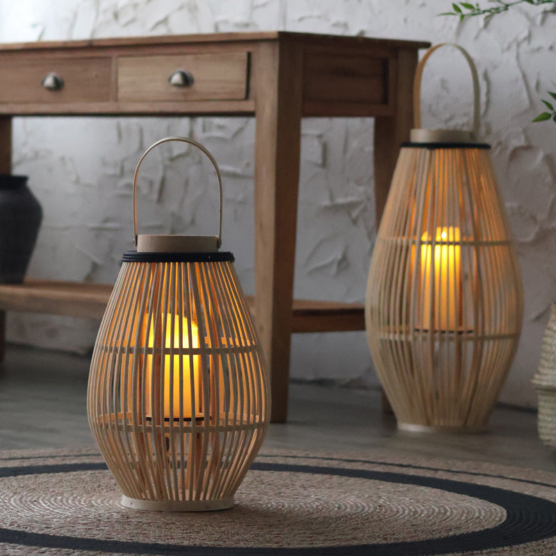 Lampe de Cheminée en Bambou | Design Élégant et Atmosphère Chaleureuse
