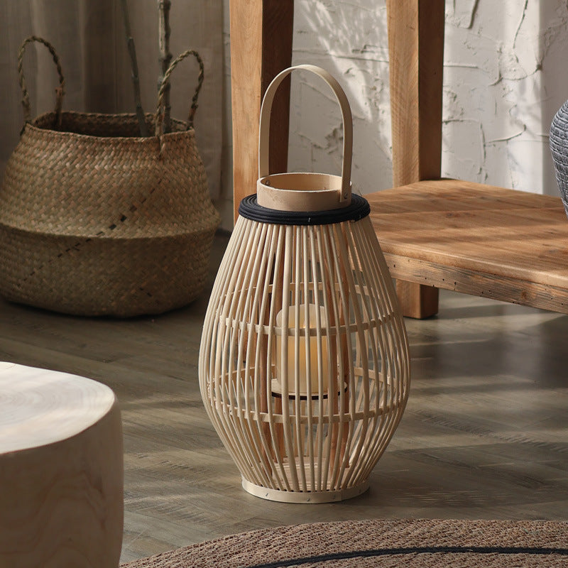 Lampe de Cheminée en Bambou | Design Élégant et Atmosphère Chaleureuse