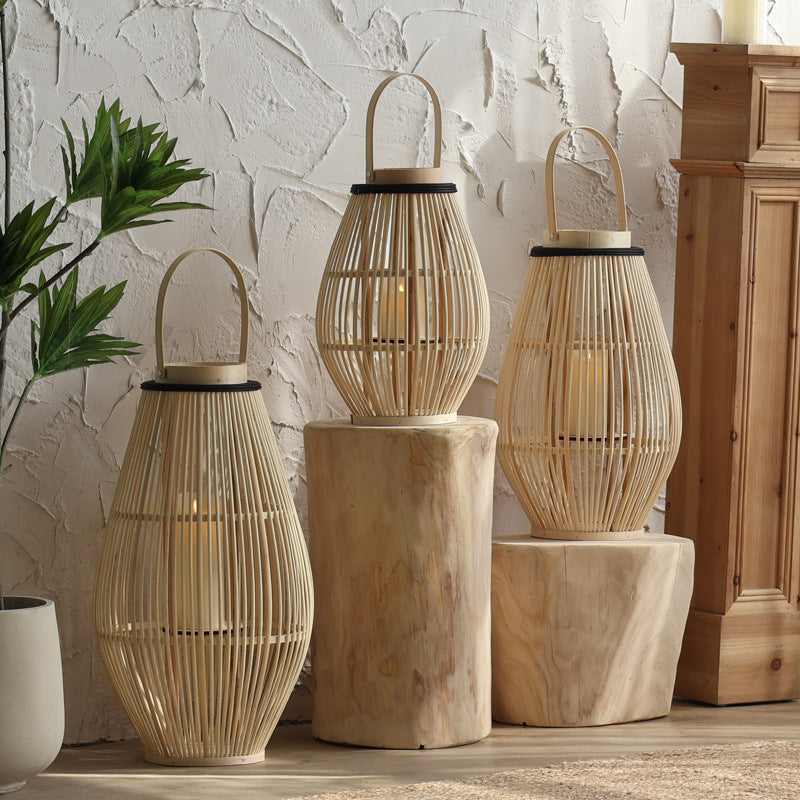 Lampe de Cheminée en Bambou | Design Élégant et Atmosphère Chaleureuse