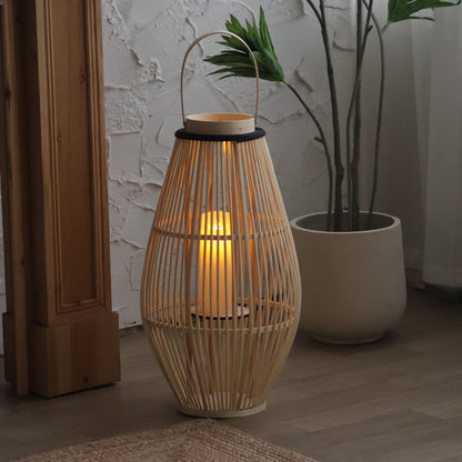 Lampe de Cheminée en Bambou | Design Élégant et Atmosphère Chaleureuse