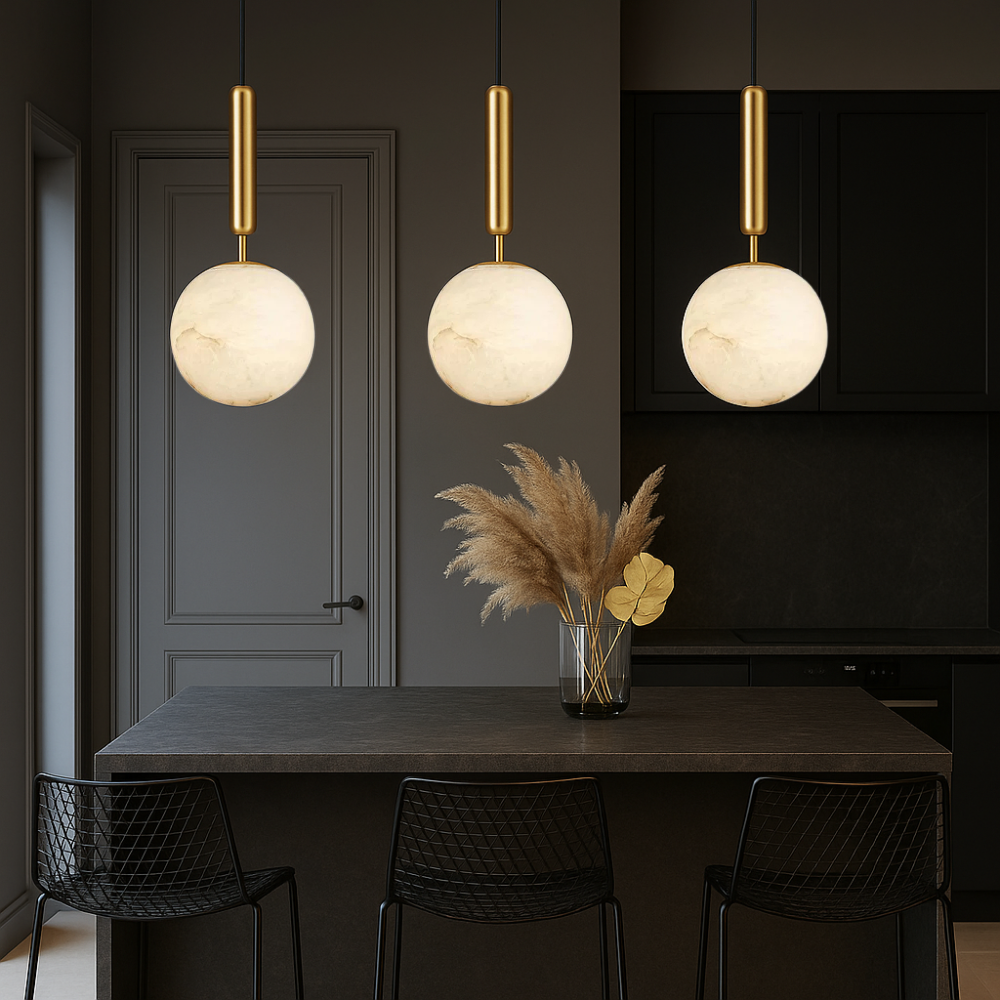 Lampe Pendante Moderne en Albâtre | Ambiance Chaleureuse et Élégante