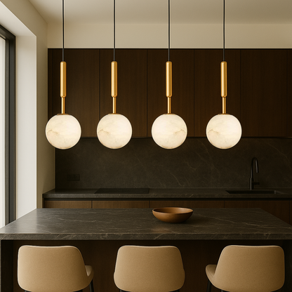 Lampe Pendante Moderne en Albâtre | Ambiance Chaleureuse et Élégante