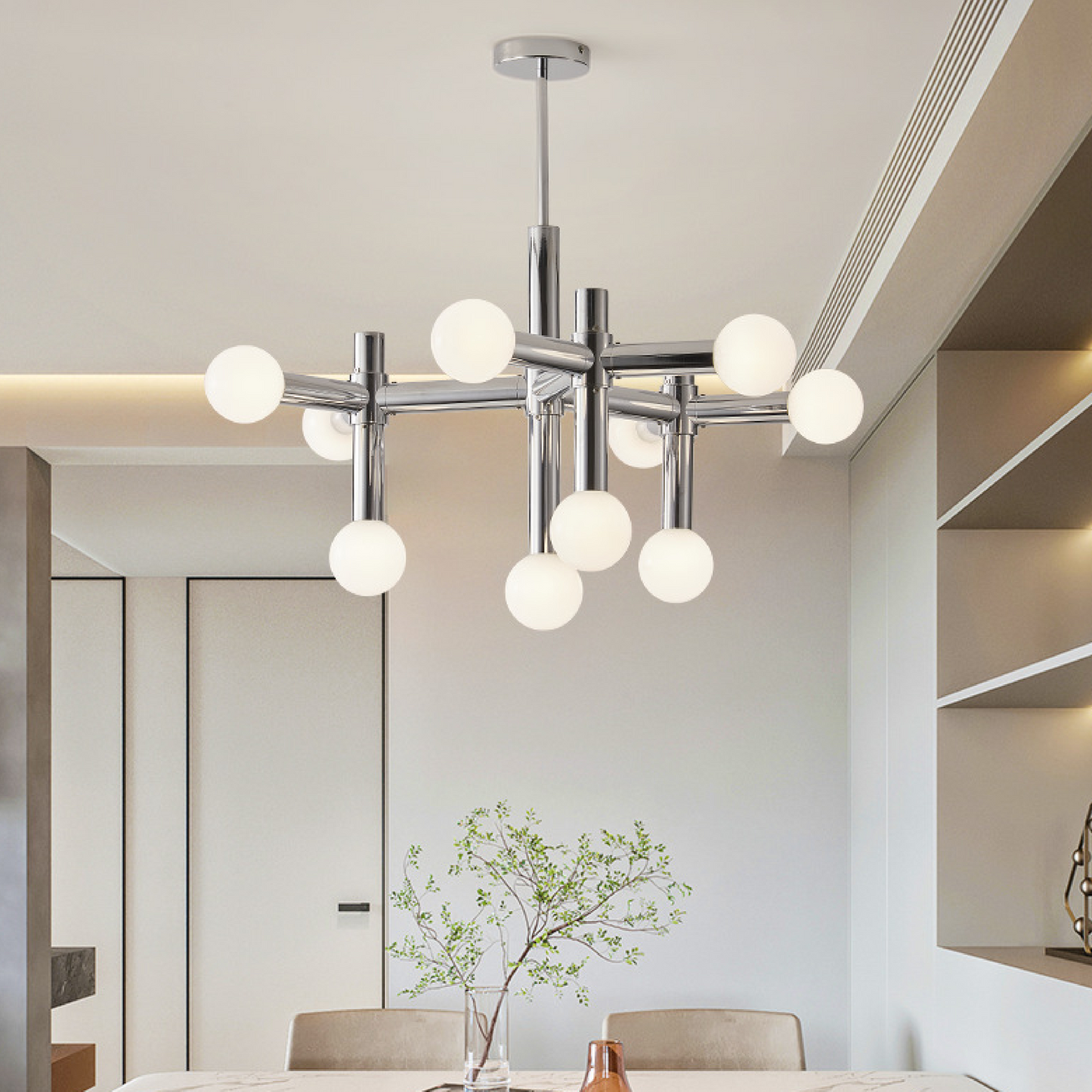 Lustre Bauhaus en Métal | Design Géométrique et Éclairage LED