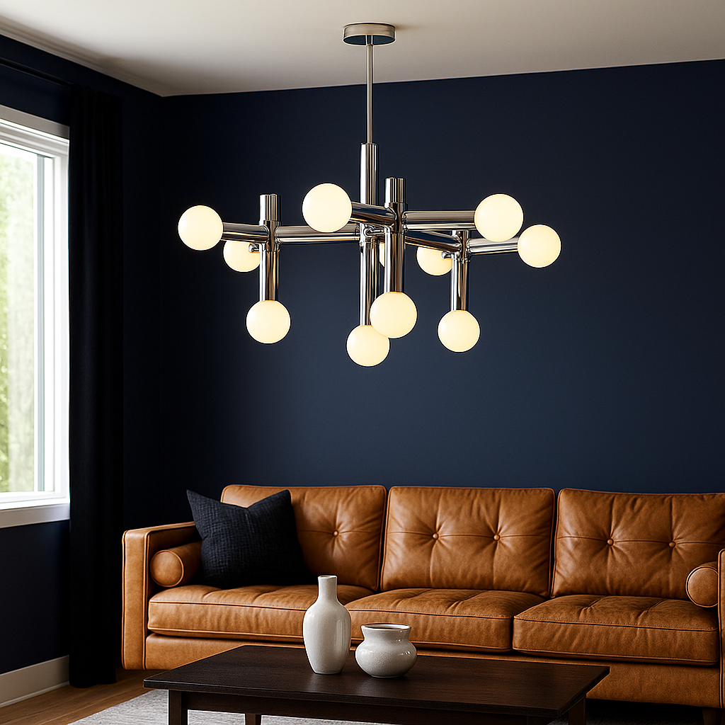 Lustre Bauhaus en Métal | Design Géométrique et Éclairage LED