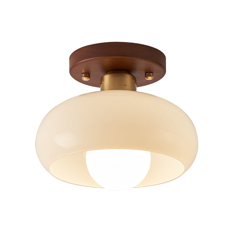 Lampe de Plafond en Bois Crème | Élégante et Contemporaine pour Intérieurs
