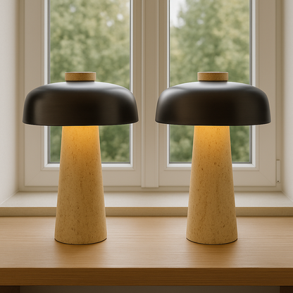 Lampe de Table en Travertin | Design Contemporain et Accueillant