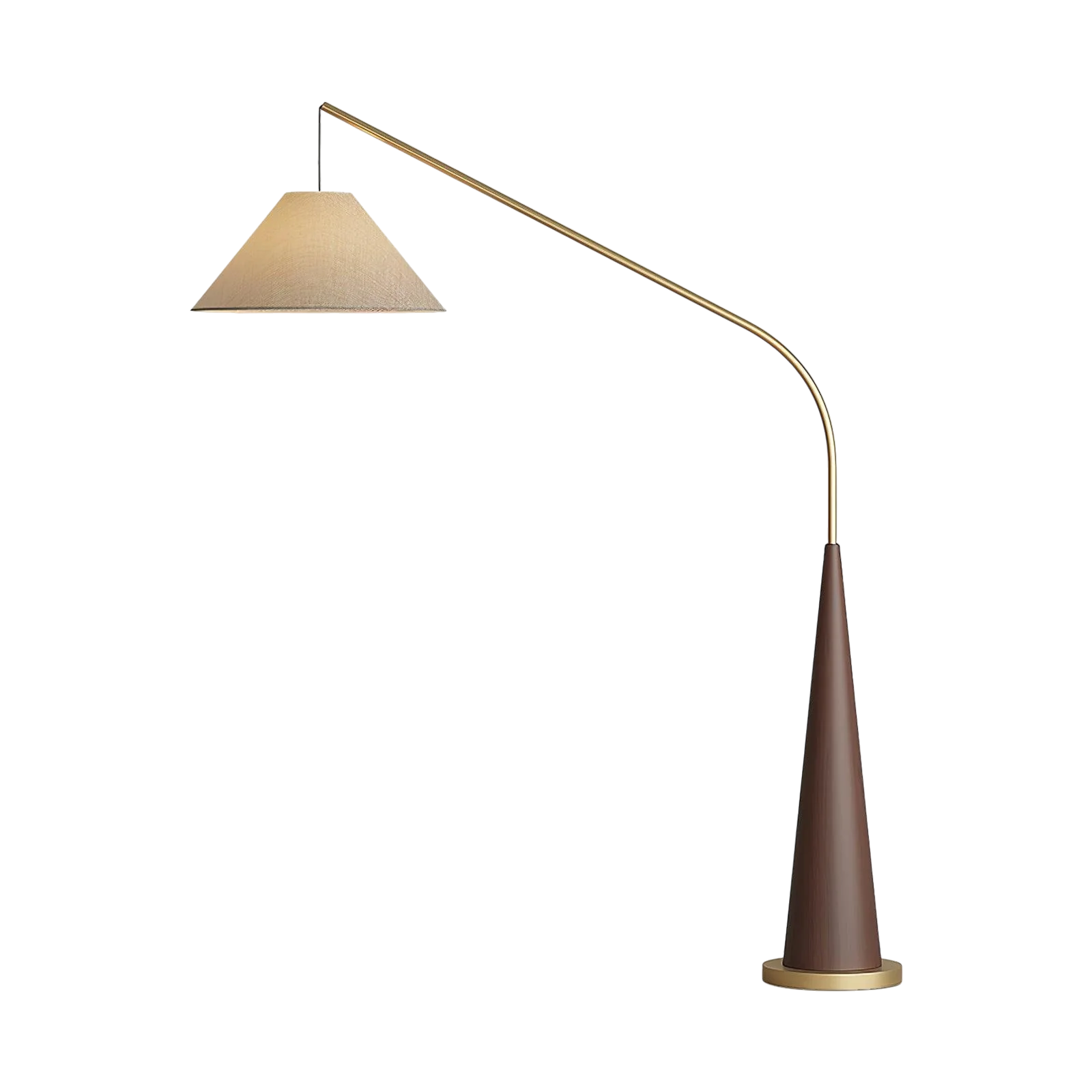 Lampe sur Pied en Bois Vintage | Design Arc Élégant et Accueillant