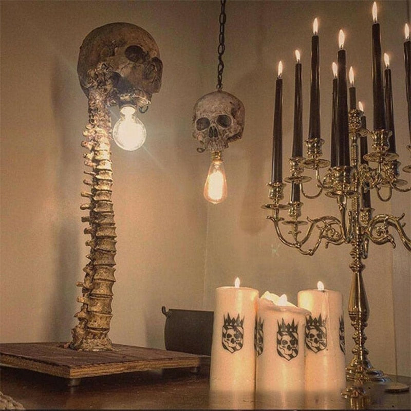 Lampe Crâne LED Gothique | Ambiance Sombre et Effrayante