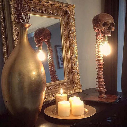 Lampe Crâne LED Gothique | Ambiance Sombre et Effrayante