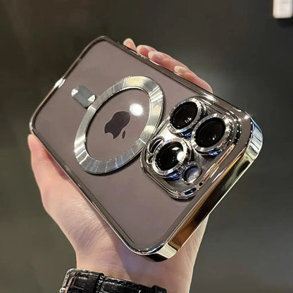 Coque Magnétique Plaquée Or pour iPhone | Design Résistant aux Rayures et Luxueux