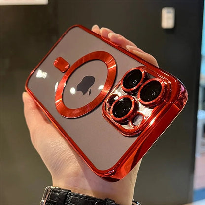 Coque Magnétique Plaquée Or pour iPhone | Design Résistant aux Rayures et Luxueux